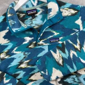 Patagonia Synchilla Fleece Pullover Aztec Mens S Trout Tales Elwha Blue Outdoor